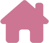 A pink house is shown on the green background.